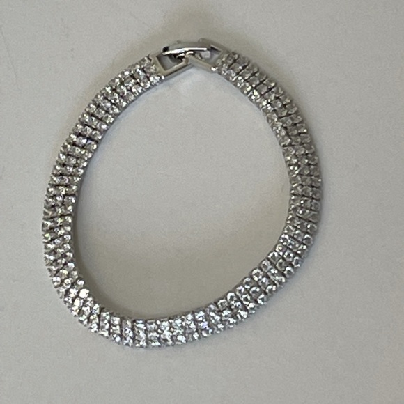 Luxury 925 Sterling Silver Tennis Women’s Bracelet Bangle - Picture 3 of 4